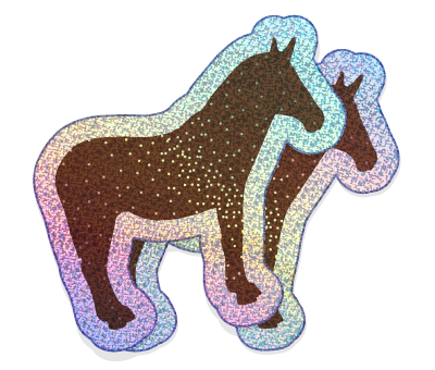 Custom glitter stickers