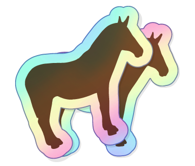 Custom holographic stickers